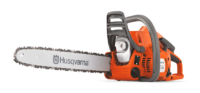 Husqvarna 120 Mark II Petrol Chainsaw 14″ pictured from front right angle