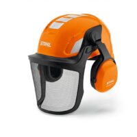Stihl advance vented helmet set by stihl pictured from an angle