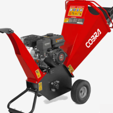 Cobra Wood Chipper CHIP650L 3″ pictured from an angle with an E10 compatible tag in the bottom right corner