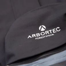 Arbortec AT4480 Heavy Duty Full Zip Breathedry® Jacket in black pictured up close of hood logo