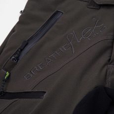 Arbortec AT4060 Breatheflex Pro Chainsaw Trousers Design A Class 1 in olive pictured up close of the side vertical pocket