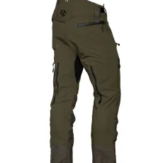Arbortec AT4060 Breatheflex Pro Chainsaw Trousers Design A Class 1 pictured in olive from the back right view