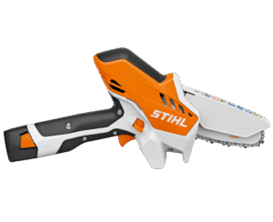 STIHL GTA 26 Cordless Garden Pruner pictured from the side with a clear background