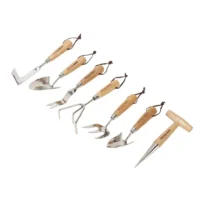 Heritage Stainless Steel Garden Tool Set with Ash Handles 7 Piece